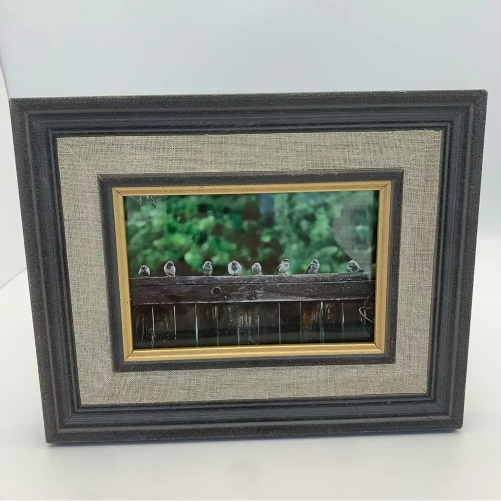 Sparrows On A Fence Photograph Wall Art